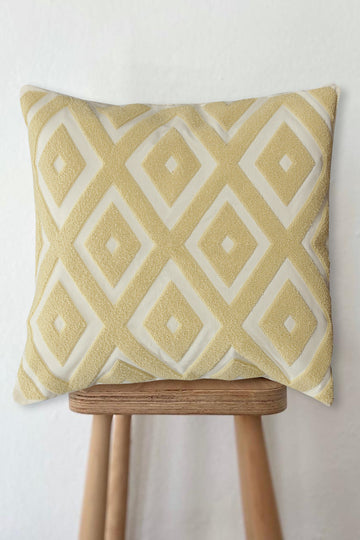 Boho Punched Needle Geometric Cushion Covers Set of 2(18x18 inches)