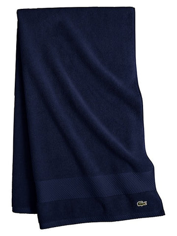 NAVY BLUE Lacoste Heritage Bath Towel-100% Supima Cotton|30x54 Inches