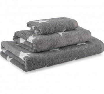Charcoal Grey Dyed Yarn Star Towel Set of 3 πβ¨ β 1 Bath Sheet, 1 Bath Towel, & 1 Guest Towel (Soft, Absorbent, Stylish Bathroom Essential)