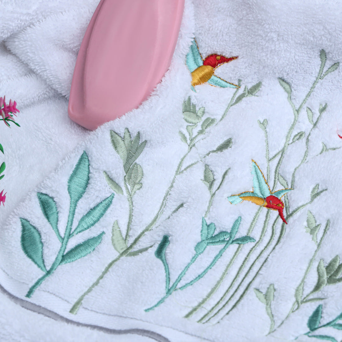 Pack of 2 Sparrow Embroidered Towel Set by Mifa Hub 🕊️