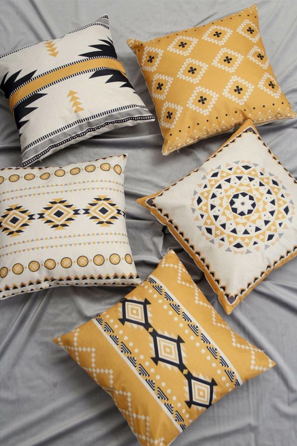 pack of 5 Bohemian Geometric Pattern Cushion Cover