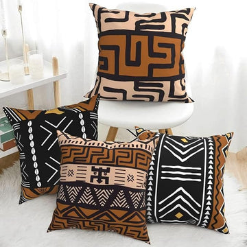 Western Native American Throw Pillow Covers 16x16 and18X18 Southwestern Boho Aztec Navajo Turquoise Decorative Cushion Pillow Cases for Outdoor Home Decor Set of 4,