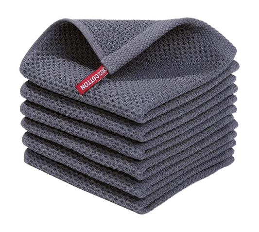 Mifa Hub Waffle Weave Cleaning Cloth Set - Pack of 6, Premium Absorbency for Effortless Cleaning