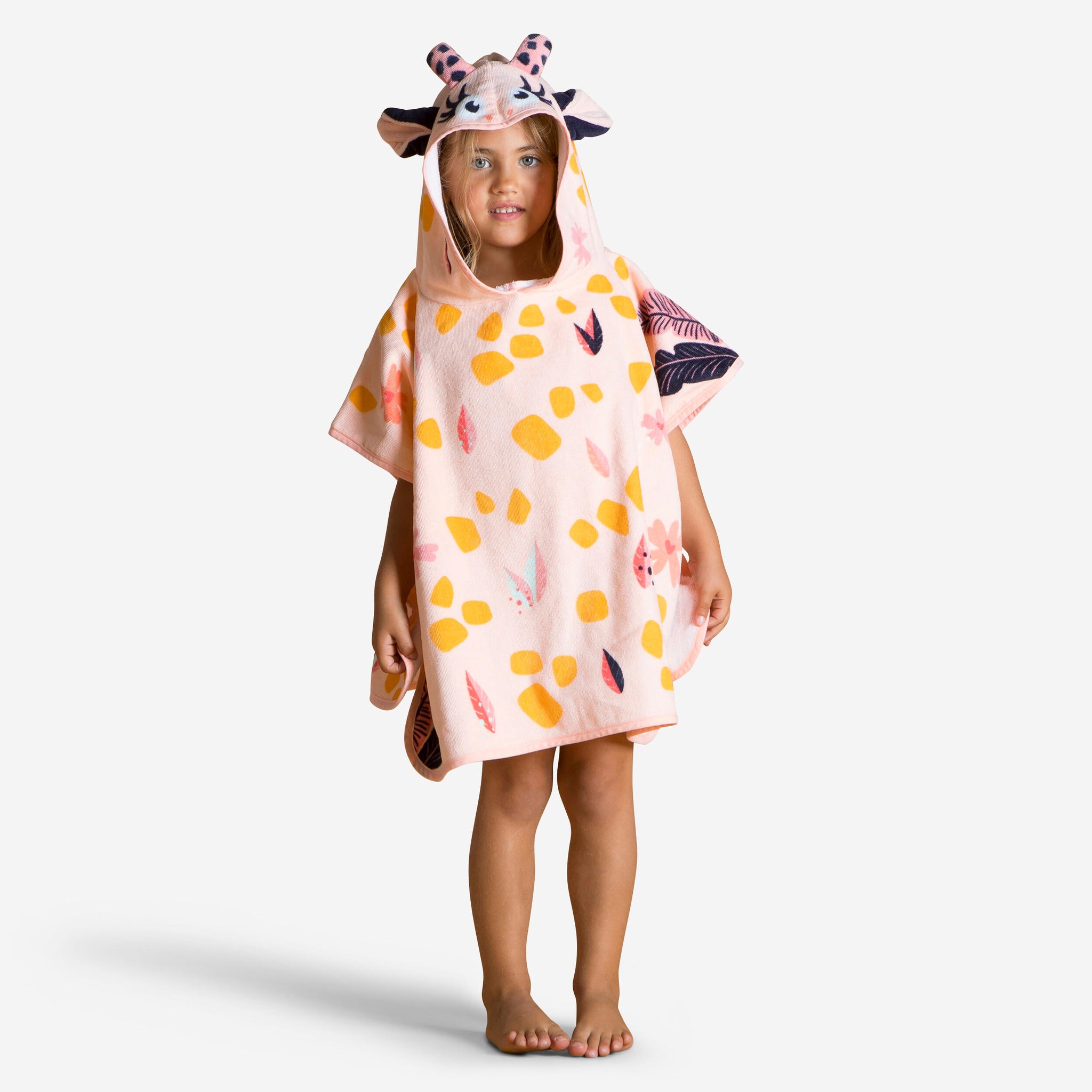 Kids Giraffe Character Hooded Ponchu