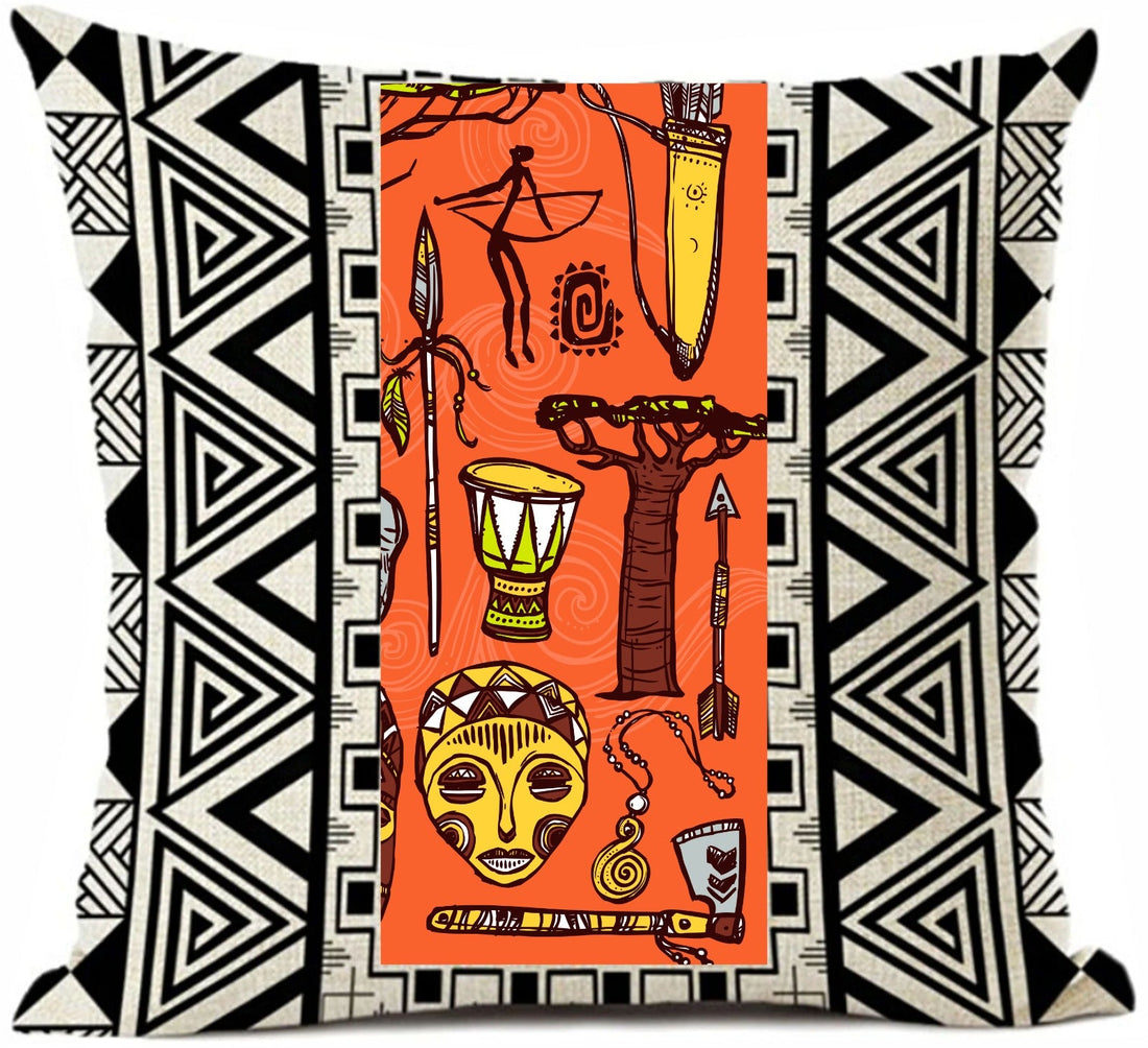 African Ethnic Cushion Covers Pack 4