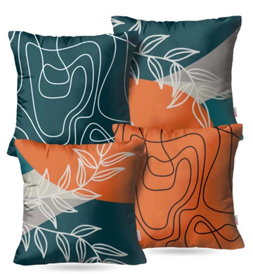 Vintage Haven Hues Printed Cushion Covers Pack of 4