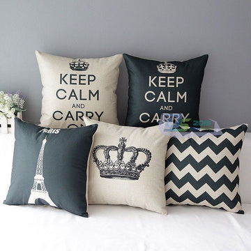 Keep Calm Printed Cushion Covers Pack of 5