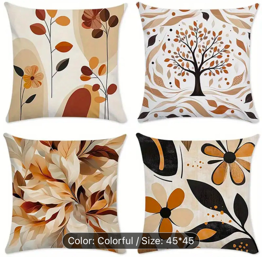 Autumn Aesthetic Printed Cushion Covers Pack of 4