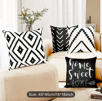 Sweet Home Printed Cushion Covers Pack of 4