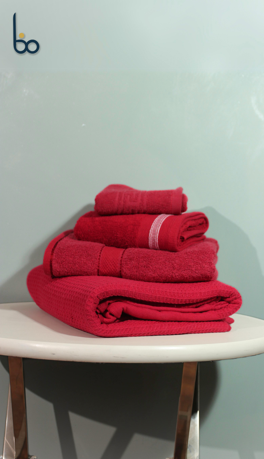 Mifa Wedding Set - RED Waffle Blanket & Premium Towels, Perfect Wedding Gift