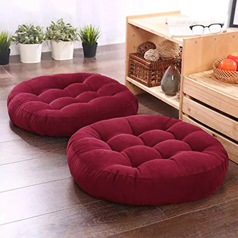 Solid Velvet Floor Filled Cushion