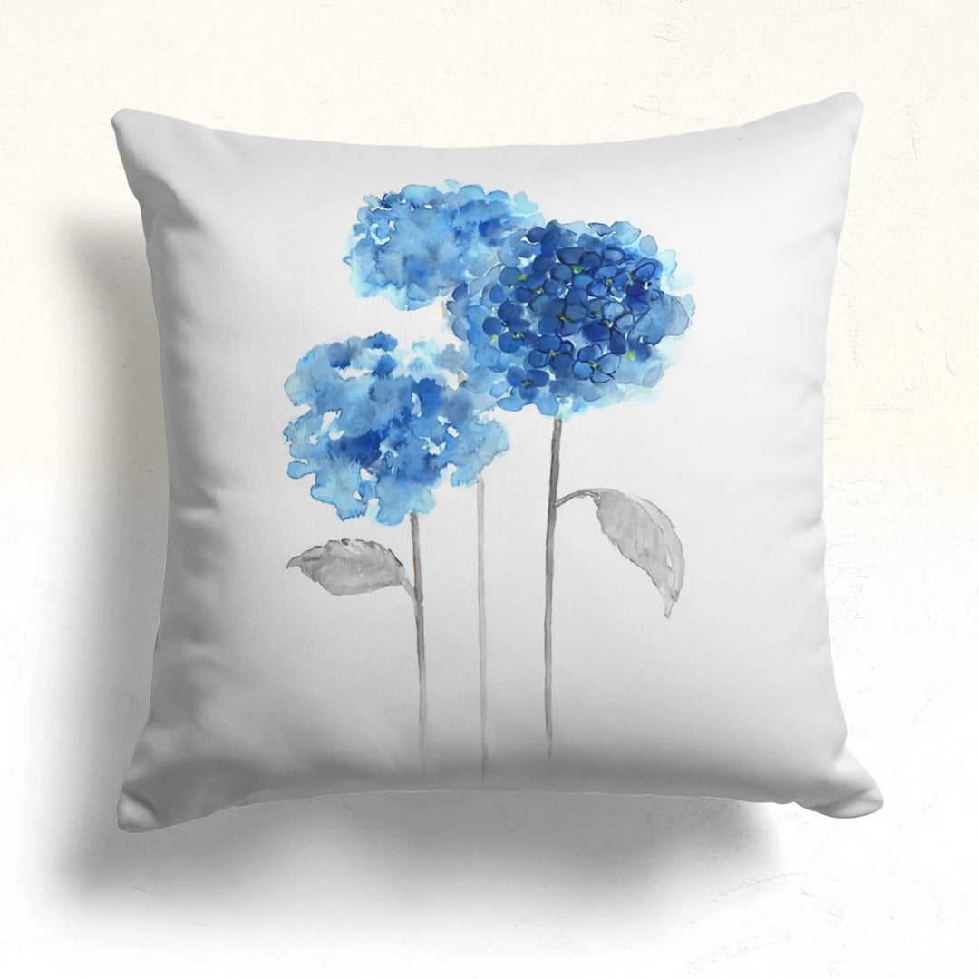 Blue Floral Pillow Cushion Covers pack of 4