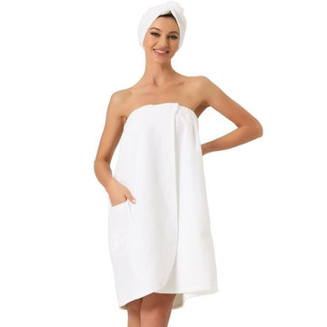 White Towel Wrap for Women | 100% Egyptian Cotton