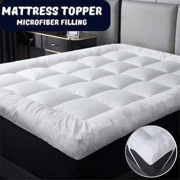 Luxury CloudTouch Mattress Topper – Ultimate Comfort & Protection