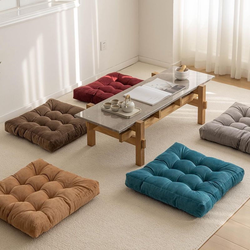 🌟 Ultimate Tufted Floor Cushion – 23"x23" | Your Cozy Seating Solution! 🛋