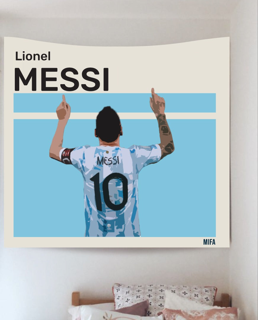 Lionel Messi Printed Tapestry