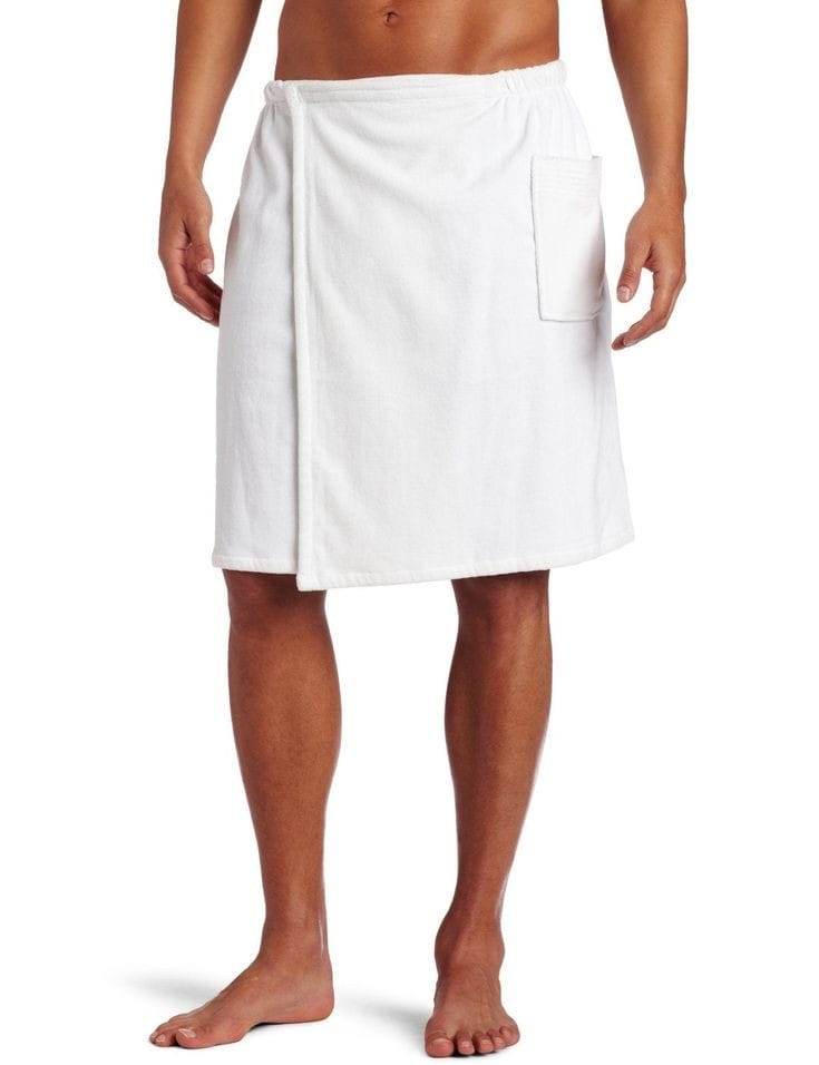 Luxurious White Men's Towel Wrap | 100% Egyptian Cotton | Mifa Hub