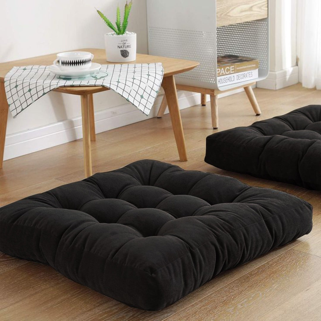 🌟 Ultimate Tufted Floor Cushion – 23"x23" | Your Cozy Seating Solution! 🛋